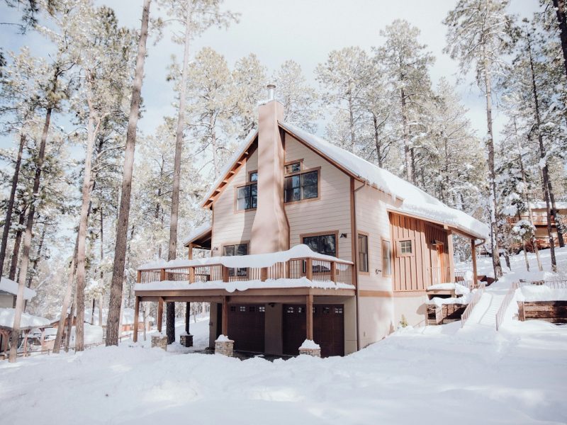 house covered in snow