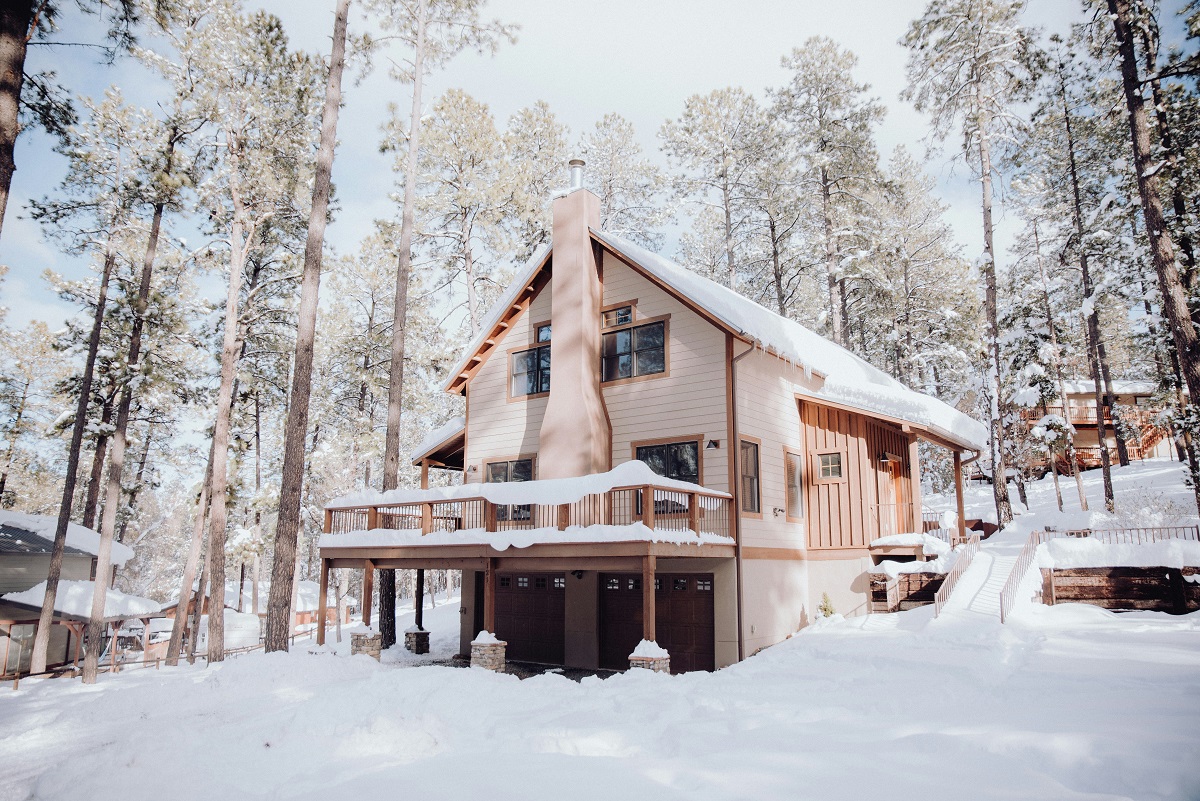 house covered in snow